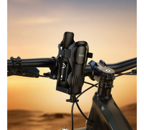 Велотримач для телефона HOCO H94 Feliz cycling water cup holder Black (6942007666817)