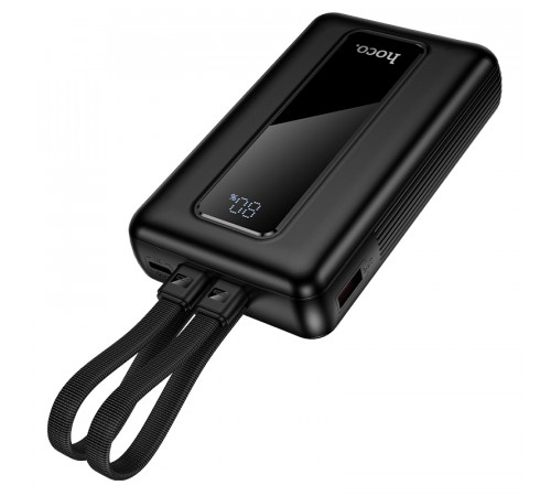 Зовнішній акумулятор HOCO J162A Full power 22.5W+PD20W fully compatible power bank with two cables(20000mAh) Black (6942007663083)