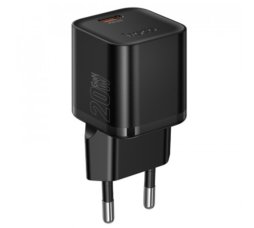 Мережевий зарядний пристрій HOCO N64 Ingenious single port PD20W charger BLack (6942007655101)