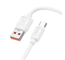 Кабель HOCO X115 Surpass 100W fast charging data cable Type-C White (6942007651981)
