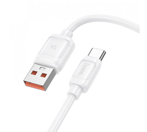 Кабель HOCO X115 Surpass 100W fast charging data cable Type-C White (6942007651981)