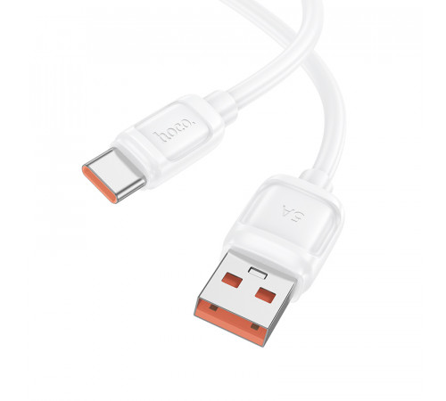 Кабель HOCO X115 Surpass 100W fast charging data cable Type-C White (6942007651981)
