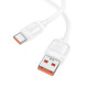 Кабель HOCO X115 Surpass 100W fast charging data cable Type-C White (6942007651981)
