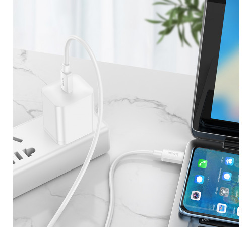 Кабель HOCO X96 Hyper 60W fast charging data cable Type-C to Type-C White (6931474799128)