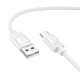 Кабель HOCO X122 Benefit silicone charging data cable Type-C White (6942007662239)