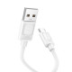 Кабель HOCO X122 Benefit silicone charging data cable Type-C White (6942007662239)