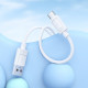 Кабель HOCO X122 Benefit silicone charging data cable Type-C White (6942007662239)
