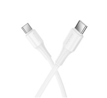 Кабель HOCO X120 Beneficio 60W charging data cable C to C White (6942007658935)