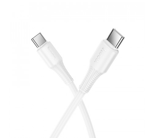 Кабель HOCO X120 Beneficio 60W charging data cable C to C White (6942007658935)