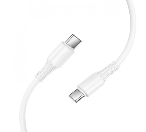 Кабель HOCO X120 Beneficio 60W charging data cable C to C White (6942007658935)