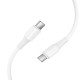 Кабель HOCO X120 Beneficio 60W charging data cable C to C White (6942007658935)