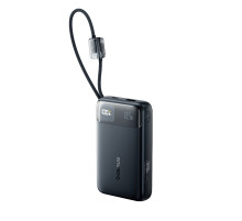 Зовнішній акумулятор Baseus EnerFill FC11 Digital Display Power Bank with Dual Built-in Cables 20000mAh 22.5W Cosmic Black (E0027S04)