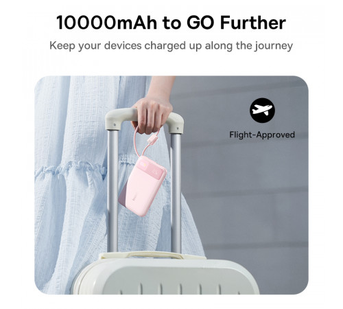 Зовнішній акумулятор Baseus EnerFill FC11 Digital Display Power Bank with Dual Built-in Cables 20000mAh 22.5W Cosmic Black (E0027S04)