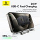 Мережевий зарядний пристрій з кабелем Baseus Palm Fast Charger 1C 20W EU Cosmic Black  set USB-C to iP 20W 1m (E0116401)