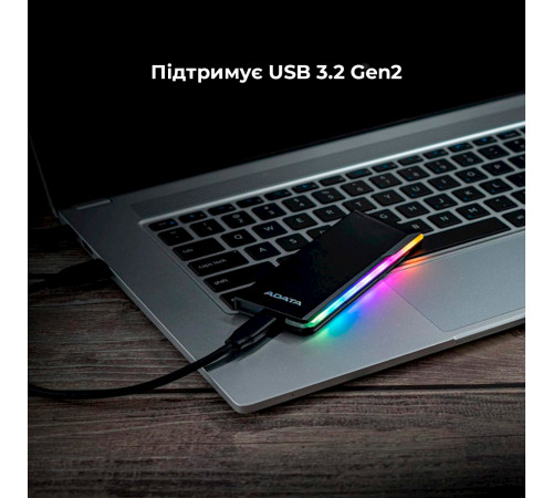 Зовнішня кишеня для накопичувача A-DATA EC700G для SSD M.2 PCIe/SATA USB3.2 Gen2 Type-C Black (AEC700GU32G2-CGY)