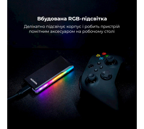 Зовнішня кишеня для накопичувача A-DATA EC700G для SSD M.2 PCIe/SATA USB3.2 Gen2 Type-C Black (AEC700GU32G2-CGY)