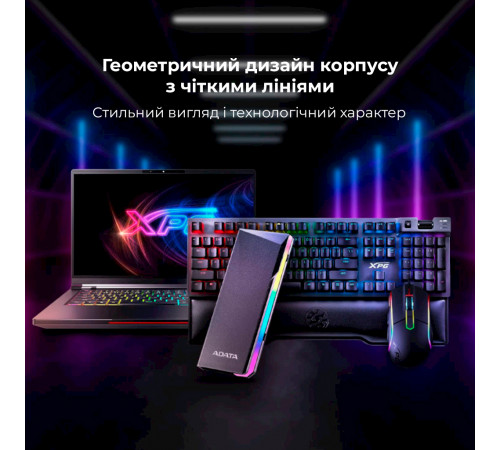 Зовнішня кишеня для накопичувача A-DATA EC700G для SSD M.2 PCIe/SATA USB3.2 Gen2 Type-C Black (AEC700GU32G2-CGY)