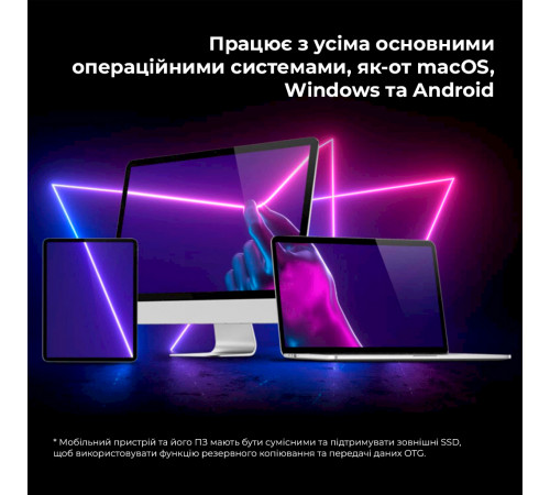 Зовнішня кишеня для накопичувача A-DATA EC700G для SSD M.2 PCIe/SATA USB3.2 Gen2 Type-C Black (AEC700GU32G2-CGY)