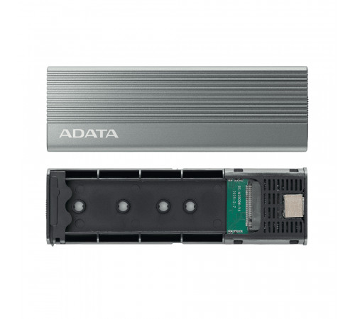 Зовнішня кишеня для накопичувача A-DATA EC680 для SSD M.2 PCIe USB3.2 Gen2 Type-C Gray (EC680-CCGY)