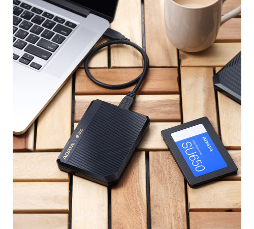 Зовнішня кишеня для накопичувача A-DATA EC600 для 2.5'' HDD/SSD USB3.2 Gen2 Black (EC600-BCBK)