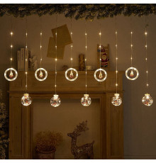Гірлянда Штора 10 ТЕПЛИЙ КОЛІР Usb ВЕСЮЛЬКИ  SF-50 код 3602 (50)