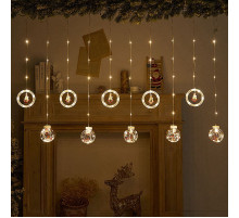 Гирлянда Штора     10     ТЕПЛЫЙ ЦВЕТ     Usb   ВЕСЮЛЬКИ      SF-51      код  3603  (50)