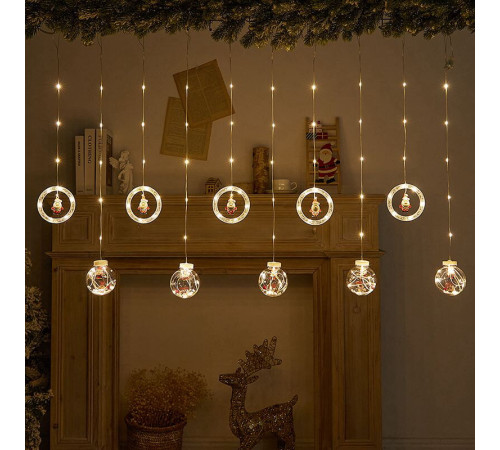 Гирлянда Штора     10     ТЕПЛЫЙ ЦВЕТ     Usb   ВЕСЮЛЬКИ      SF-51      код  3603  (50)