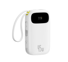 Зовнішній акумулятор Baseus EnerFill FC31 Qpow 3 Digital Display Power Bank with USB-C+iP Cables 20000mAh 45W Moon White (E0028D01)