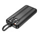 Зовнішній акумулятор HOCO J132 Sabio fully compatible power bank with 3 cables (10000mAh) Black (6942007632577)