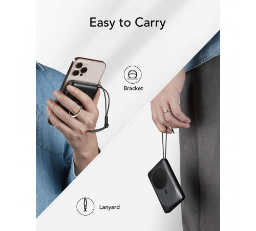 Зовнішній акумулятор VEGER 10000 mAh with wireless charging compatible with MagSafe PD QC3.0 2A 20W MagOn (VP1151 / W1151) white (VG-VP1151/W1151)