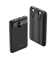 Зовнішній акумулятор VEGER 10000 mAh with built-in cables Type C / Lightning PD QC3.0 2A 22,5W C11 (W1170) black (VG-W1170)