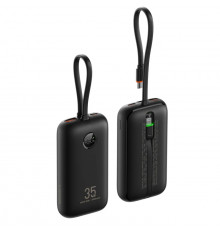 Зовнішній акумулятор VEGER 10000 mAh with built-in cables Type C / Lightning PD QC3.0 35W K1 (W1188) black (VG-W1188)