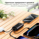 Зовнішній акумулятор VEGER 10000 mAh with built-in cables Type C / Lightning PD QC3.0 35W K1 (W1188) black (VG-W1188)