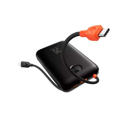 Зовнішній акумулятор VEGER 20000 mAh with built-in cables Type C / Lightning PD QC3.0 35W K2 (W2068) black (VG-W2068)