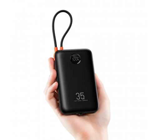 Зовнішній акумулятор VEGER 20000 mAh with built-in cables Type C / Lightning PD QC3.0 35W K2 (W2068) black (VG-W2068)