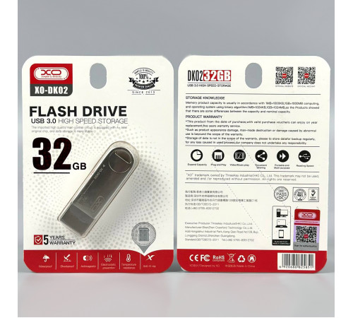 USB флеш XO DK02 32Gb USB3.0 Швидкісна