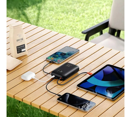 Зовнішній акумулятор VEGER Built-In 2 cables Ultra Mini 30000mAh (VG-W3018)
