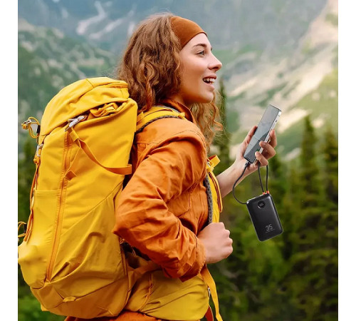 Зовнішній акумулятор VEGER Built-In 2 cables Ultra Mini 30000mAh (VG-W3018)