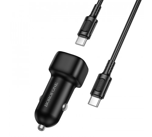 Автомобільний зарядний пристрій BOROFONE BZ34B Cloud PD38W(1C1A) car charger set(C to C) Black (6941991122415)
