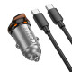 Автомобільний зарядний пристрій HOCO NZ16A Rigorous 43W dual port PD25W+QC3.0 car charger set(C to C) Metal Grey (6942007644761)