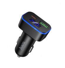 Автомобільний зарядний пристрій HOCO Z63B Barry 48W dual port PD30W+QC3.0 digital display car charger (6942007666244)