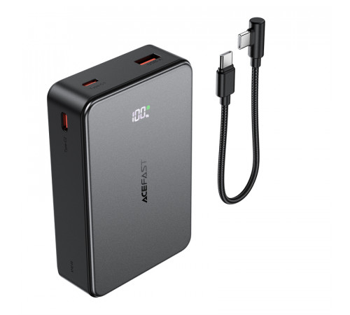 Зовнішній акумулятор ACEFAST M29-20000 22.5W fast charging power bank with cable Black (6974316285991)