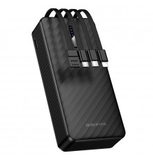 Зовнішній акумулятор BOROFONE BJ84A Smooth power bank with four cables(20000mAh) Black (6941991126178)