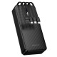 Зовнішній акумулятор BOROFONE BJ84A Smooth power bank with four cables(20000mAh) Black (6941991126178)