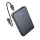 Зовнішній акумулятор HOCO J170 Starlight 22.5W+PD20W fully compatible power bank with cable(10000mAh) Metal Gray (6942007672696)