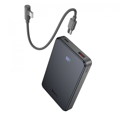Зовнішній акумулятор HOCO J170 Starlight 22.5W+PD20W fully compatible power bank with cable(10000mAh) Metal Gray (6942007672696)