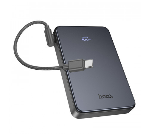Зовнішній акумулятор HOCO J170 Starlight 22.5W+PD20W fully compatible power bank with cable(10000mAh) Metal Gray (6942007672696)