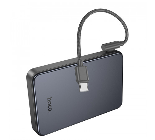 Зовнішній акумулятор HOCO J170 Starlight 22.5W+PD20W fully compatible power bank with cable(10000mAh) Metal Gray (6942007672696)