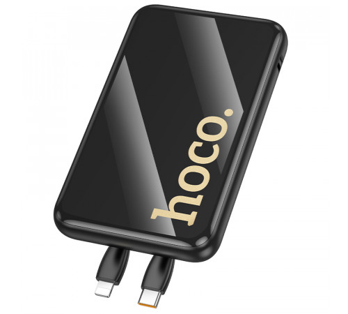 Зовнішній акумулятор HOCO Q37 Graceful 22.5W+PD20W power bank with two cables(10000mAh) Black (6942007644914)