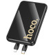 Зовнішній акумулятор HOCO Q37 Graceful 22.5W+PD20W power bank with two cables(10000mAh) Black (6942007644914)